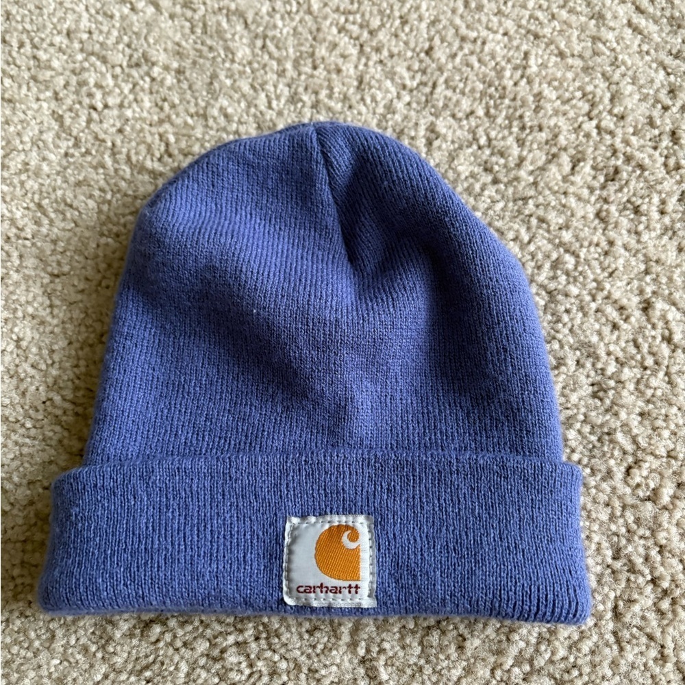 Carhartt Acrylic Hat Knit Cuffed Beanie Purple Violet Lavender Youth Unisex